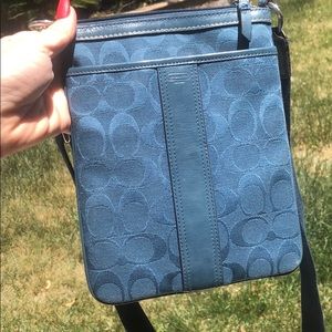 Coach teal crossbody